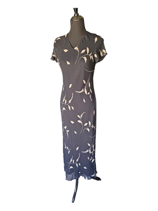 INC International Concepts Dresses & Skirts - INC International Concepts 100% Silk Midi Dress Size 6 Black Floral Slip 90s Min